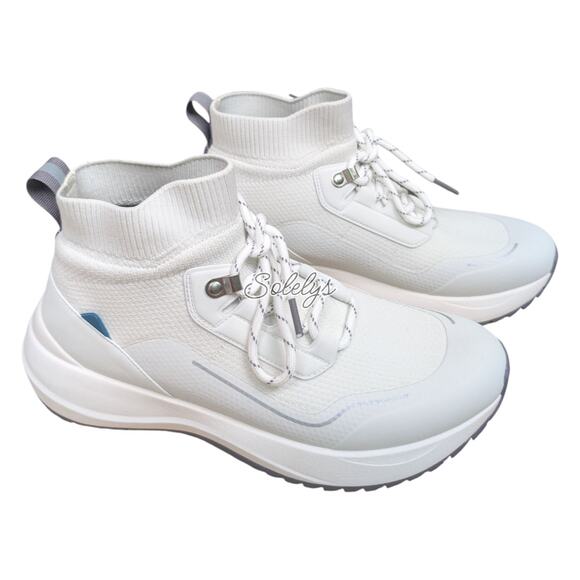 Vessi Stormburst High Womens 10 White Granite Waterproof Knit Sneaker Boot - Picture 4 of 11